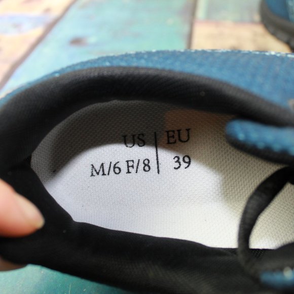 New England Patriots Logo Blue Mesh Low Top Custom Sneakers Size M 6 / L 8 - Picture 7 of 9